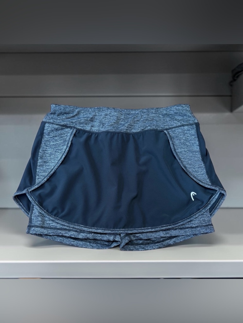 HEAD, Athletic Skort Black Grey Built-In Shorts Running, Tennis, Gym, Large